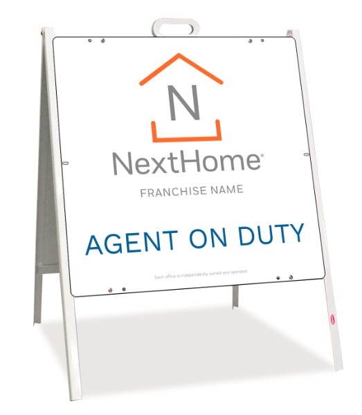 Agent on Duty A-Frame and Sign Panel Unit, 24h x 24w, PVC